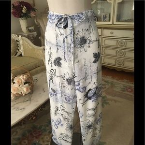 Patricia Jones wide leg floral pants size 14P